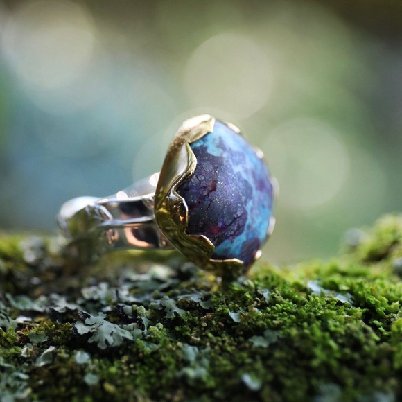 Stunning Shattuckite Silver Ring - Picture 2 of 5
